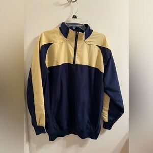 ⚡️⚡️⚡️ VTG 90s Russell Athletic 1/4 Zip Windbreaker Jacket Blue/Yellow Size: M